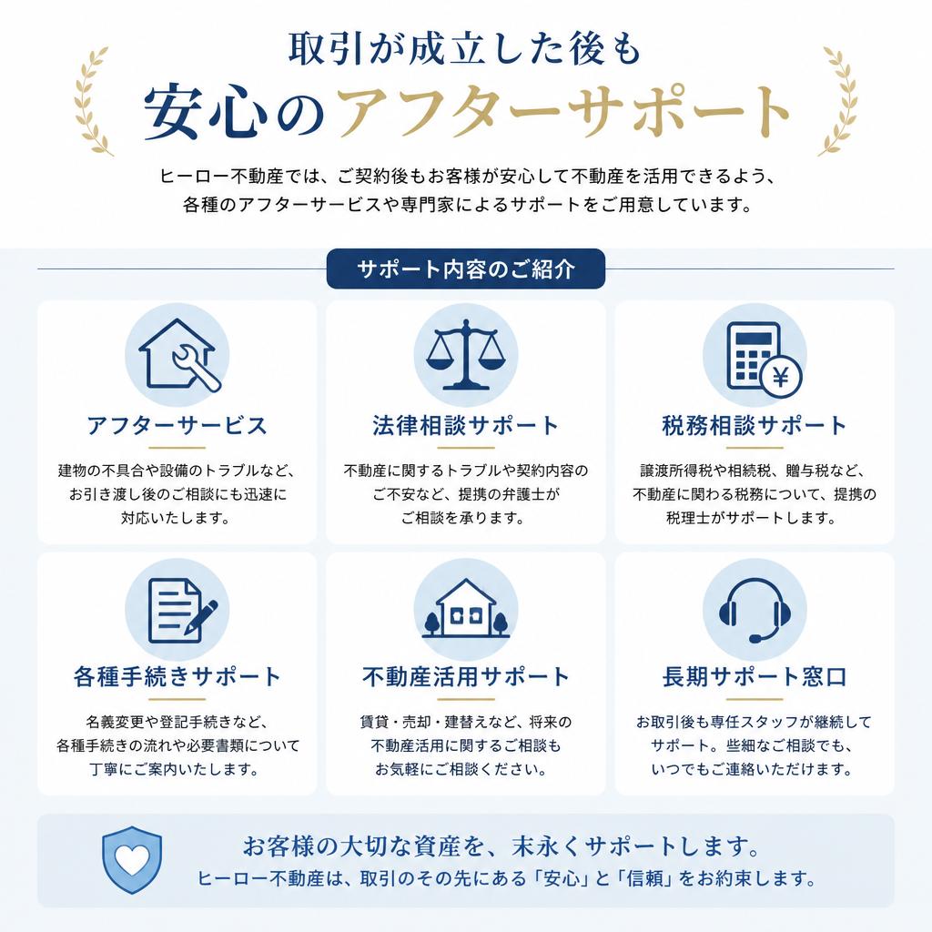 4. 売却後のサポートも充実