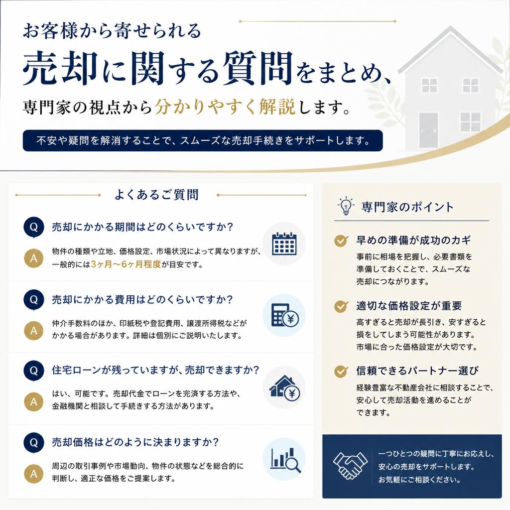 不動産売却に関するよくある質問