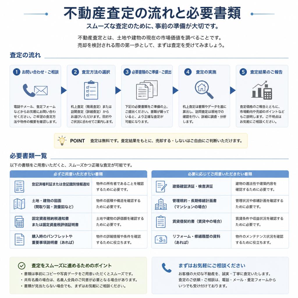 査定の流れと必要書類