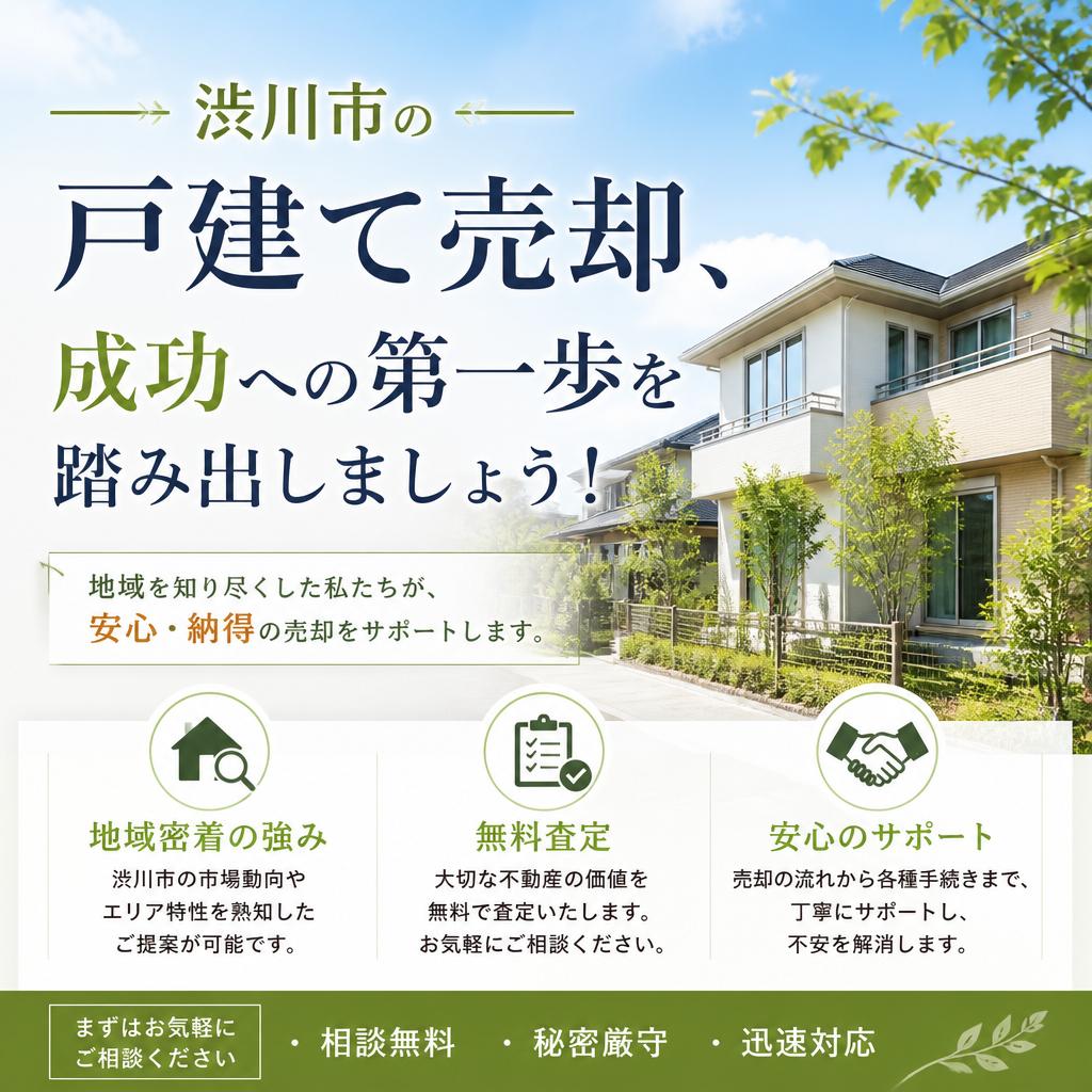 渋川市の戸建て売却、成功への第一歩を踏み出しましょう！