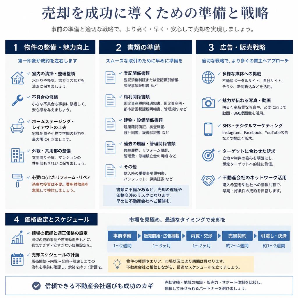成功する売却のために必要な準備