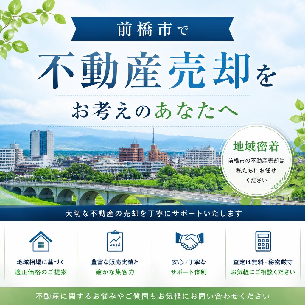 前橋市で不動産売却をお考えのあなたへ