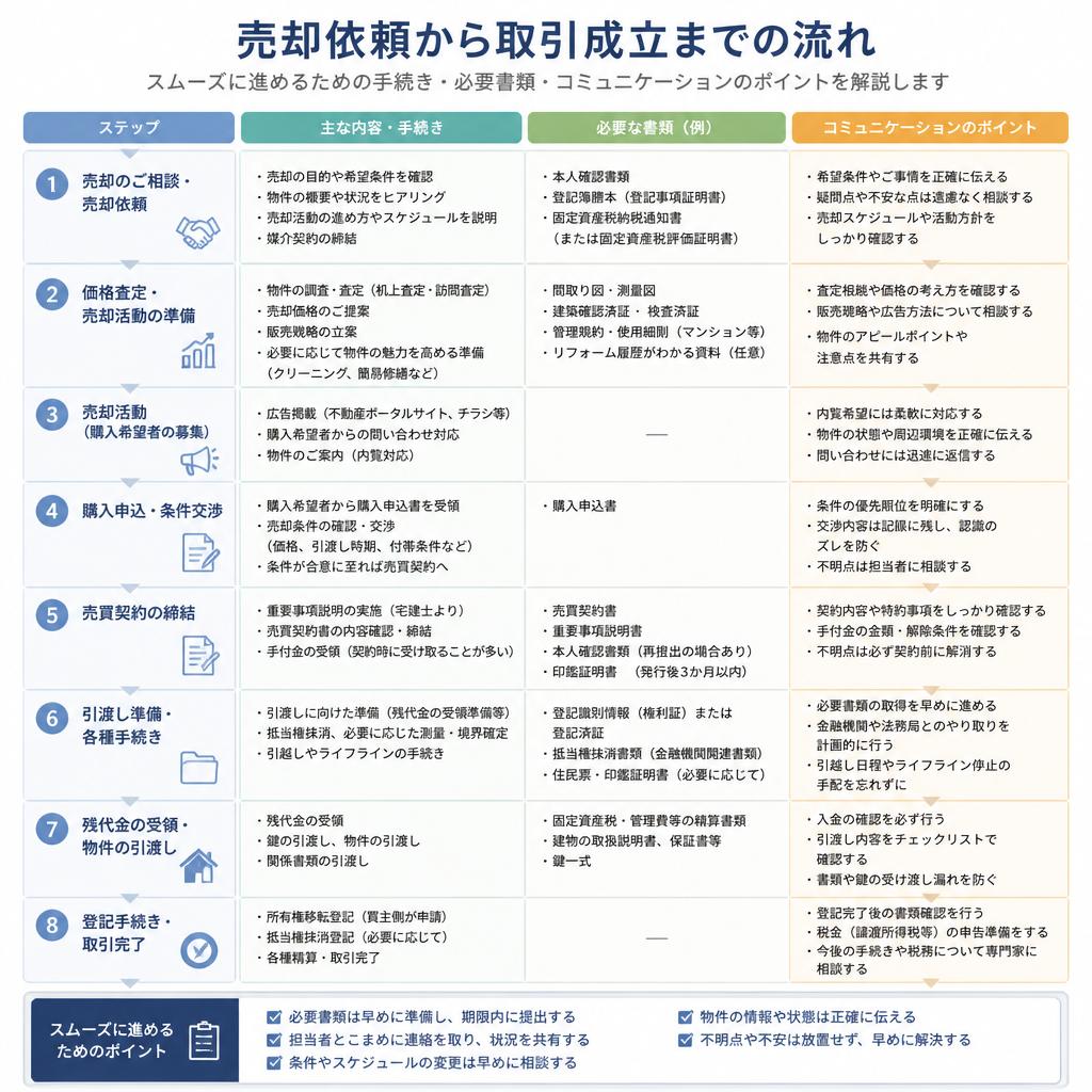 スムーズな売却依頼の流れ