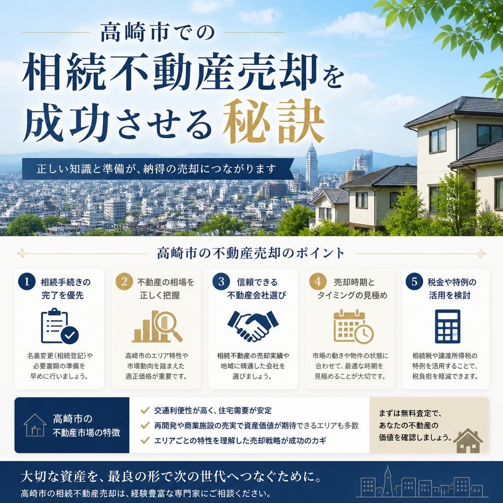 高崎市での相続不動産売却を成功させる秘訣