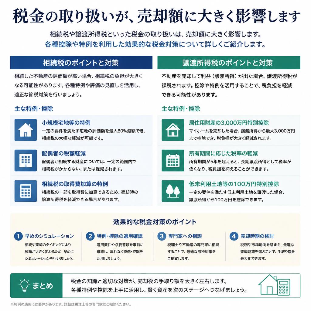 税金対策が売却成功のカギ