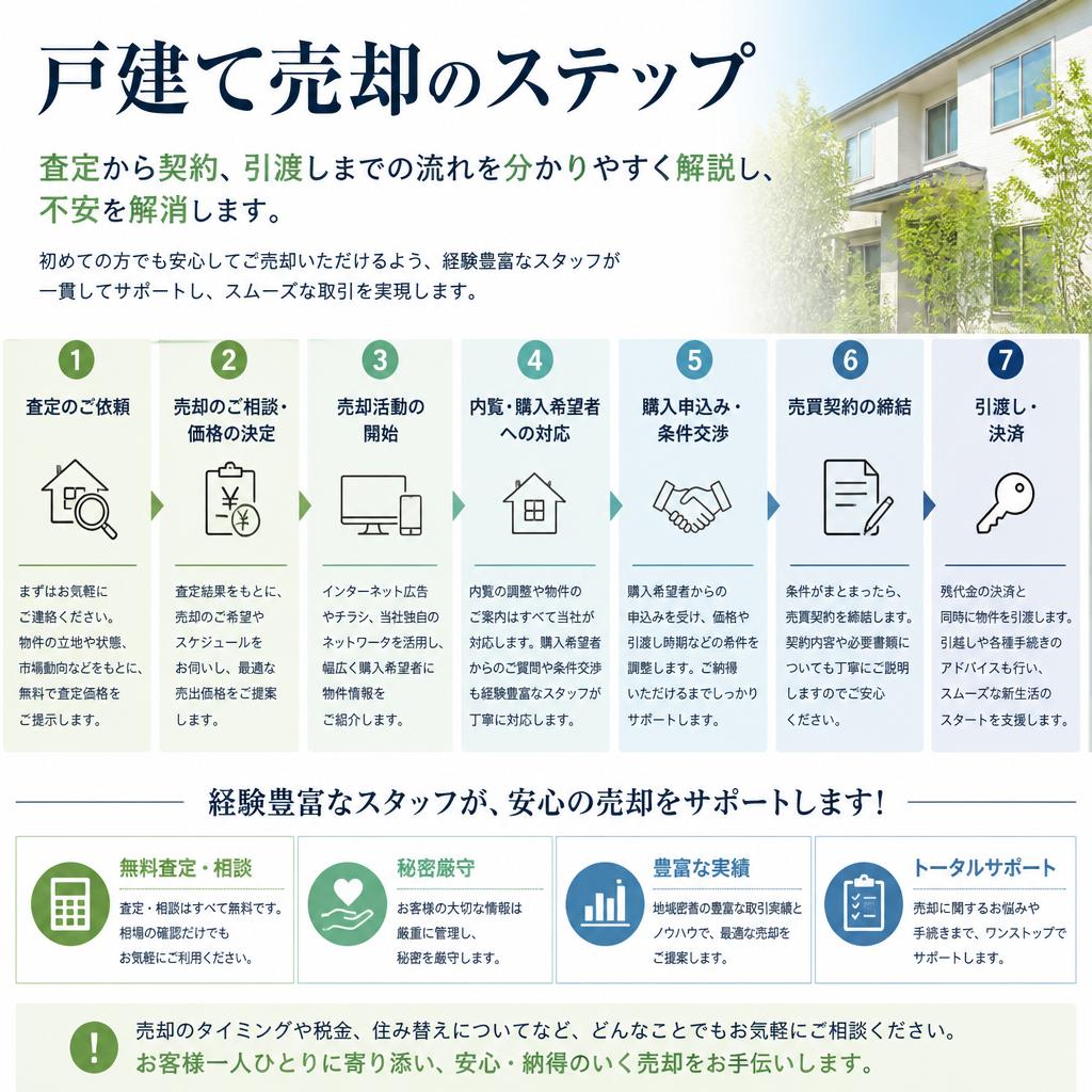戸建て売却の流れを解説