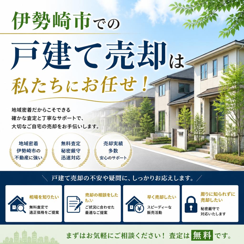 伊勢崎市での戸建て売却は私たちにお任せ！