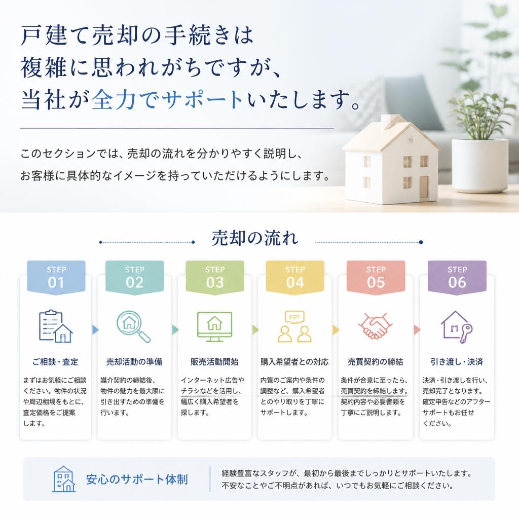 円滑な売却を実現するための流れ