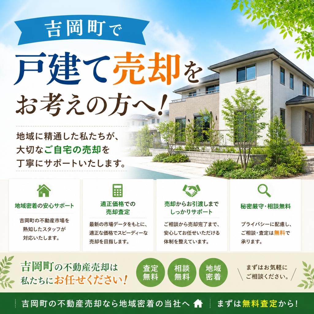 吉岡町で戸建て売却をお考えの方へ！