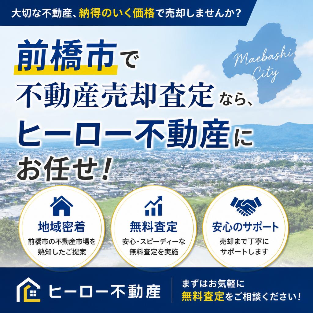 前橋市で不動産売却査定なら、ヒーロー不動産にお任せ！