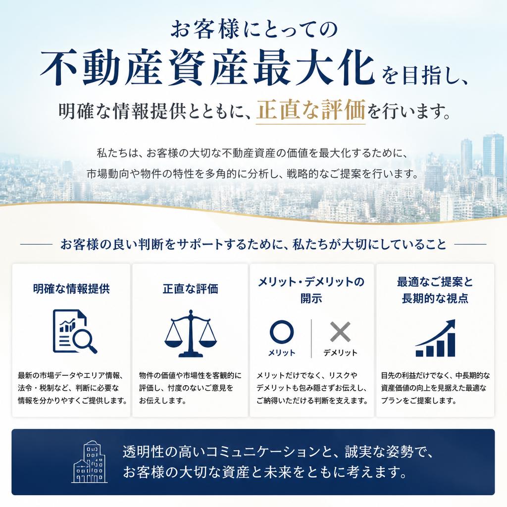 納得の取引を目指します