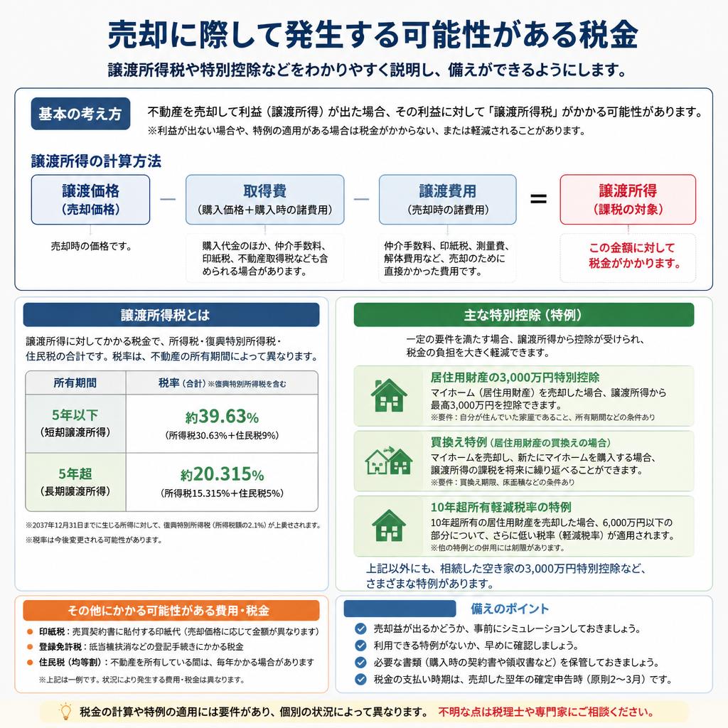 売却時に考慮すべき税金