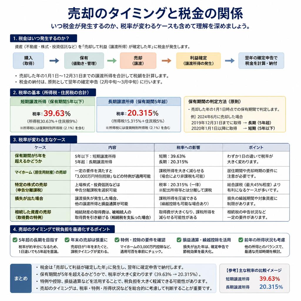 2. どのタイミングで税金が発生するのか？