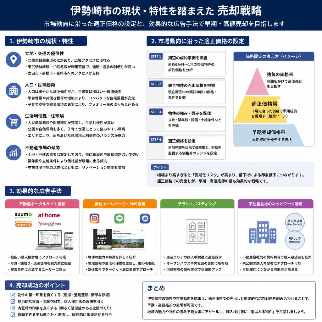 4. 伊勢崎市の不動産市場を踏まえた売却戦略