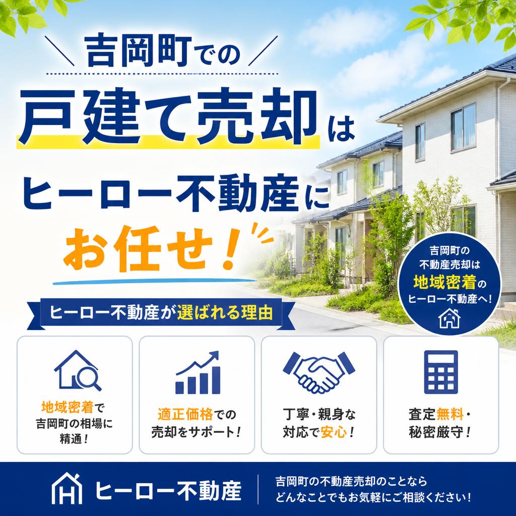 吉岡町での戸建て売却はヒーロー不動産にお任せ！