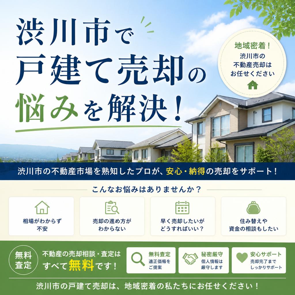 渋川市で戸建て売却の悩みを解決！