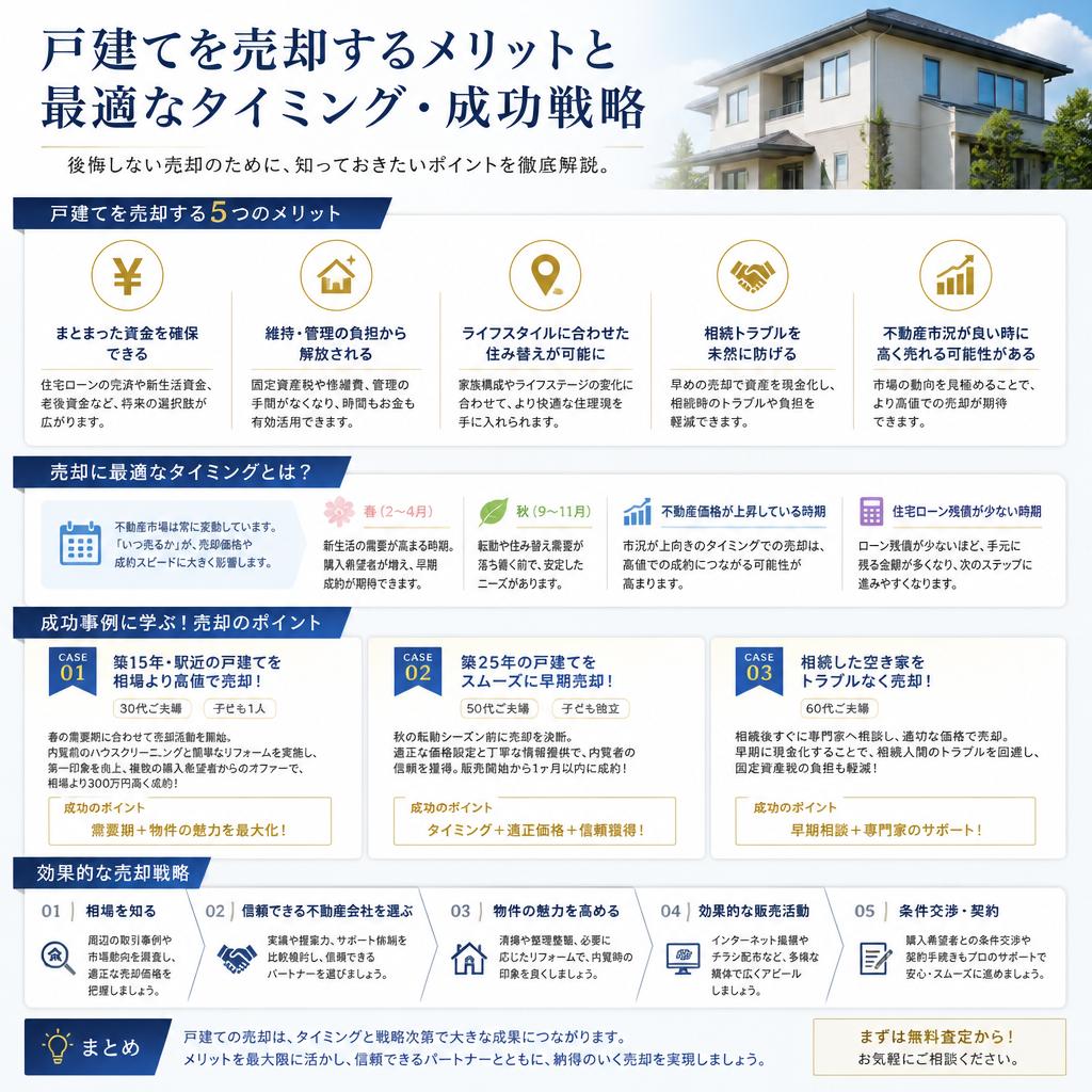 戸建て売却のメリットとタイミング