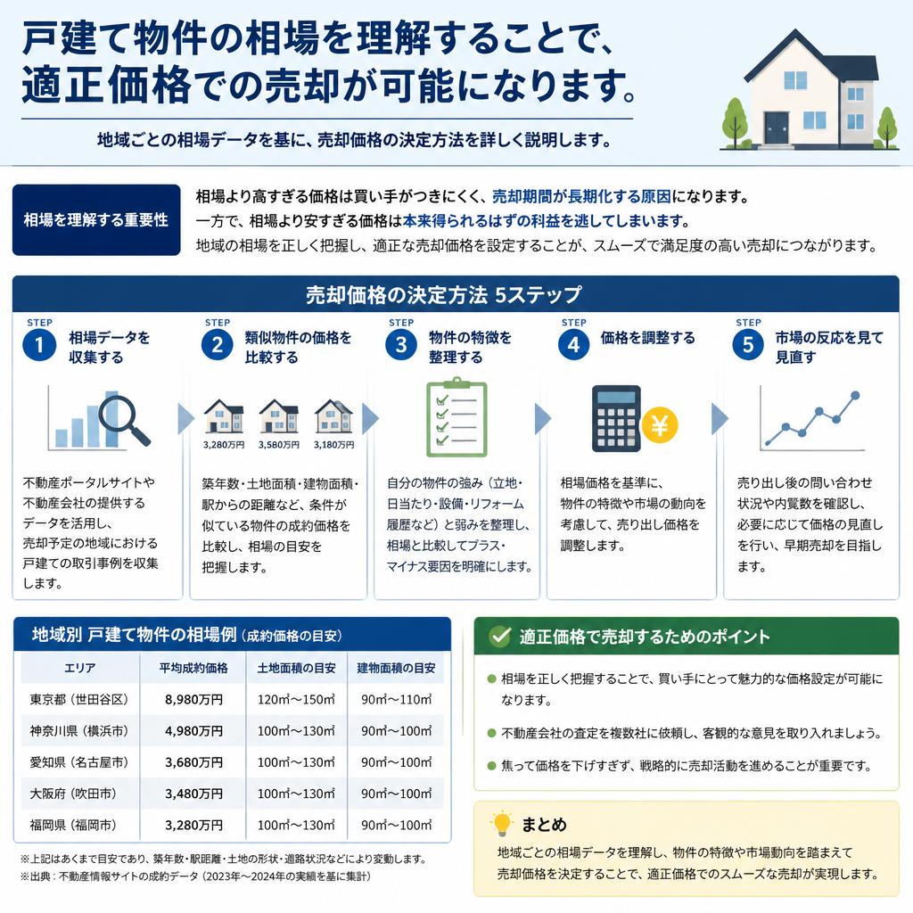 戸建ての相場と売却価格の関係