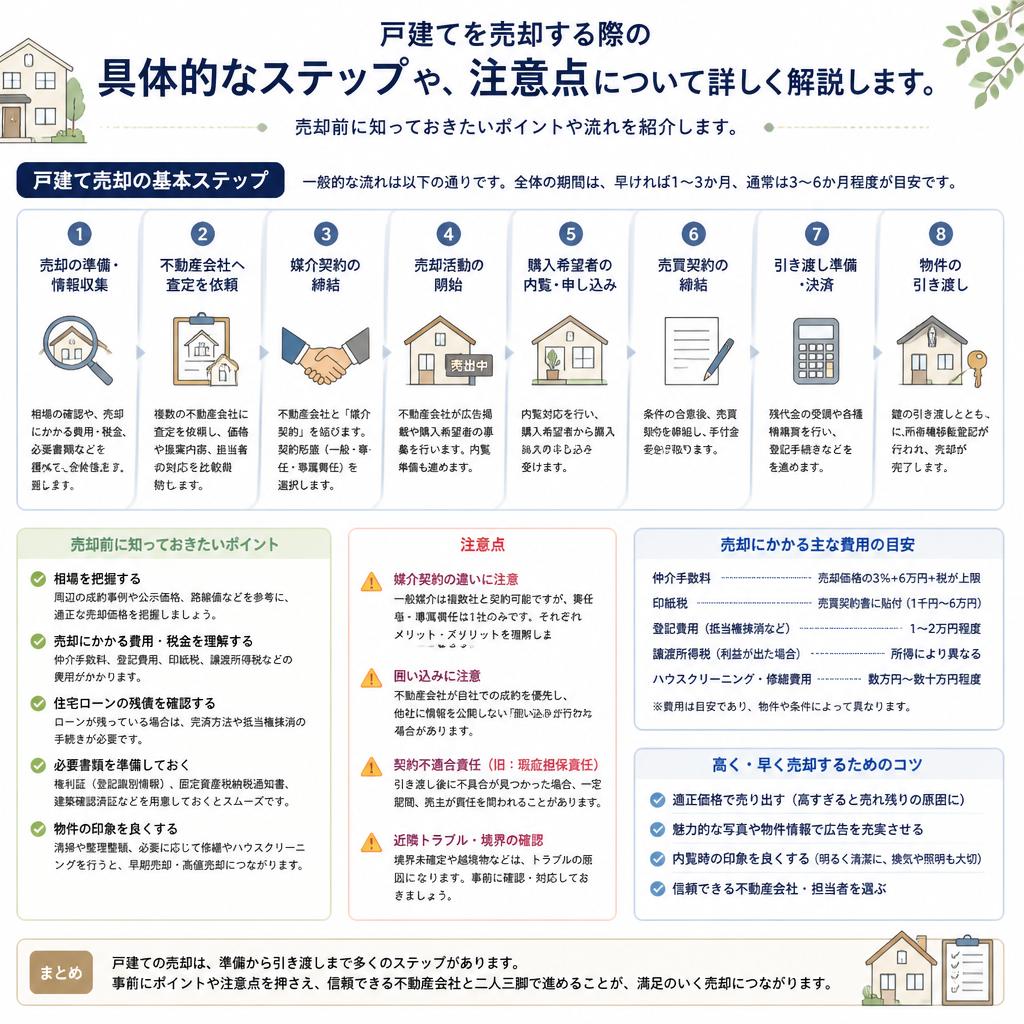 戸建て売却のための具体的なステップ