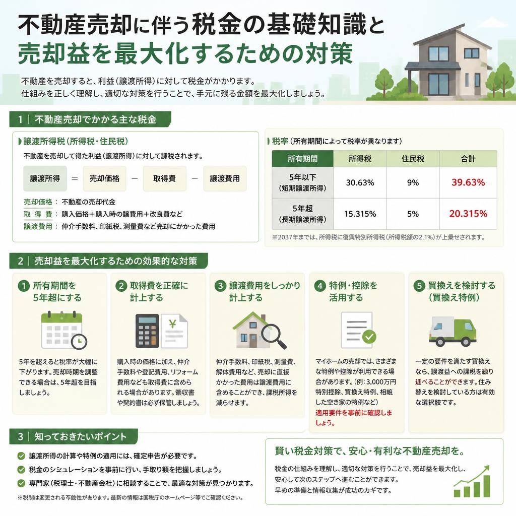 税金対策で売却益を最大化