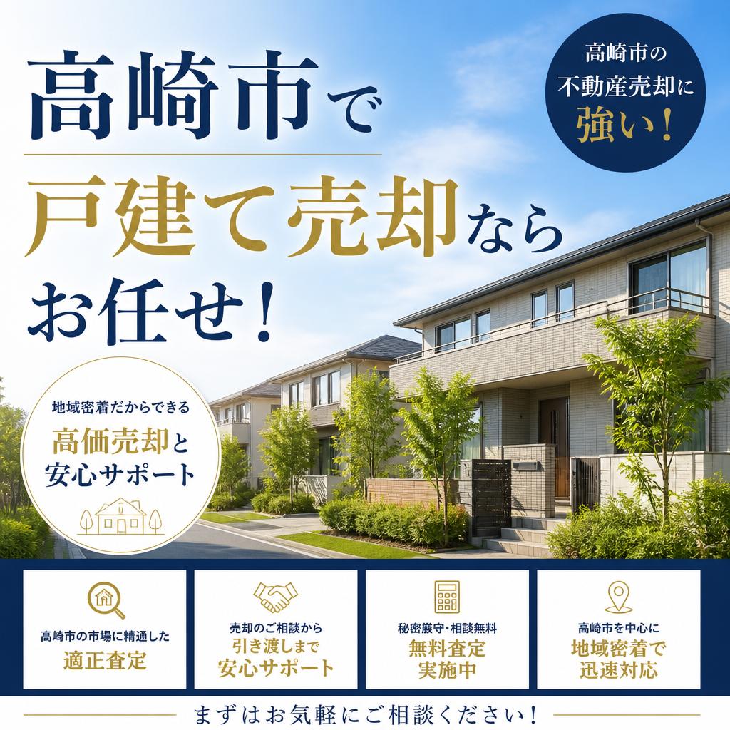 高崎市で戸建て売却ならお任せ！