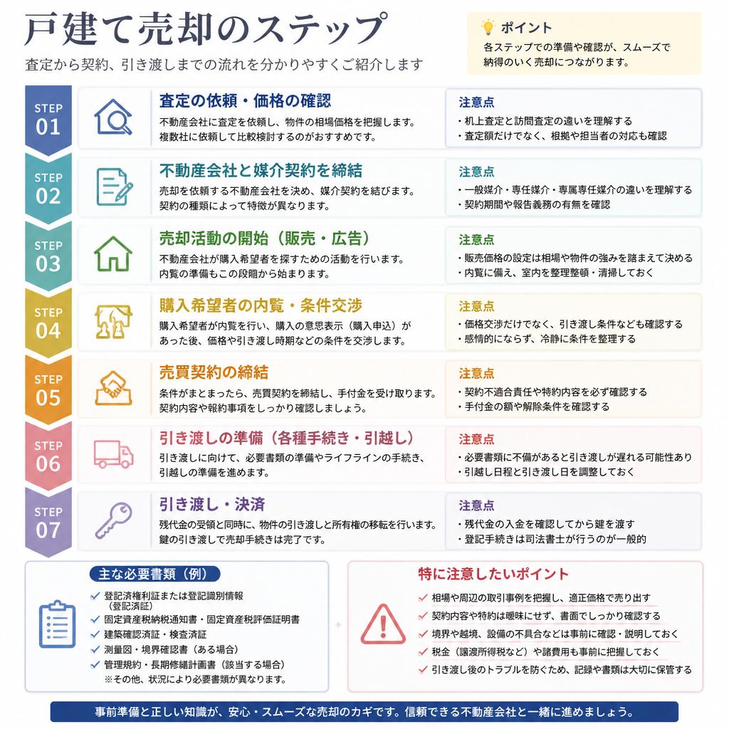 戸建て売却の流れとポイント