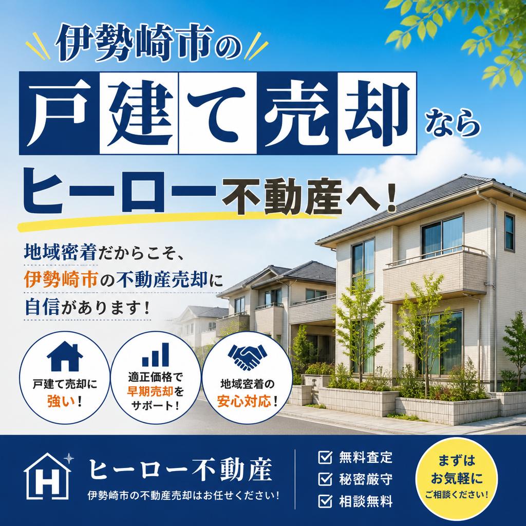 伊勢崎市の戸建て売却ならヒーロー不動産へ！