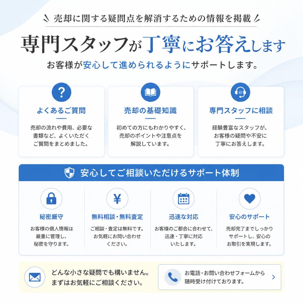 よくあるご質問：あなたの不安を解消