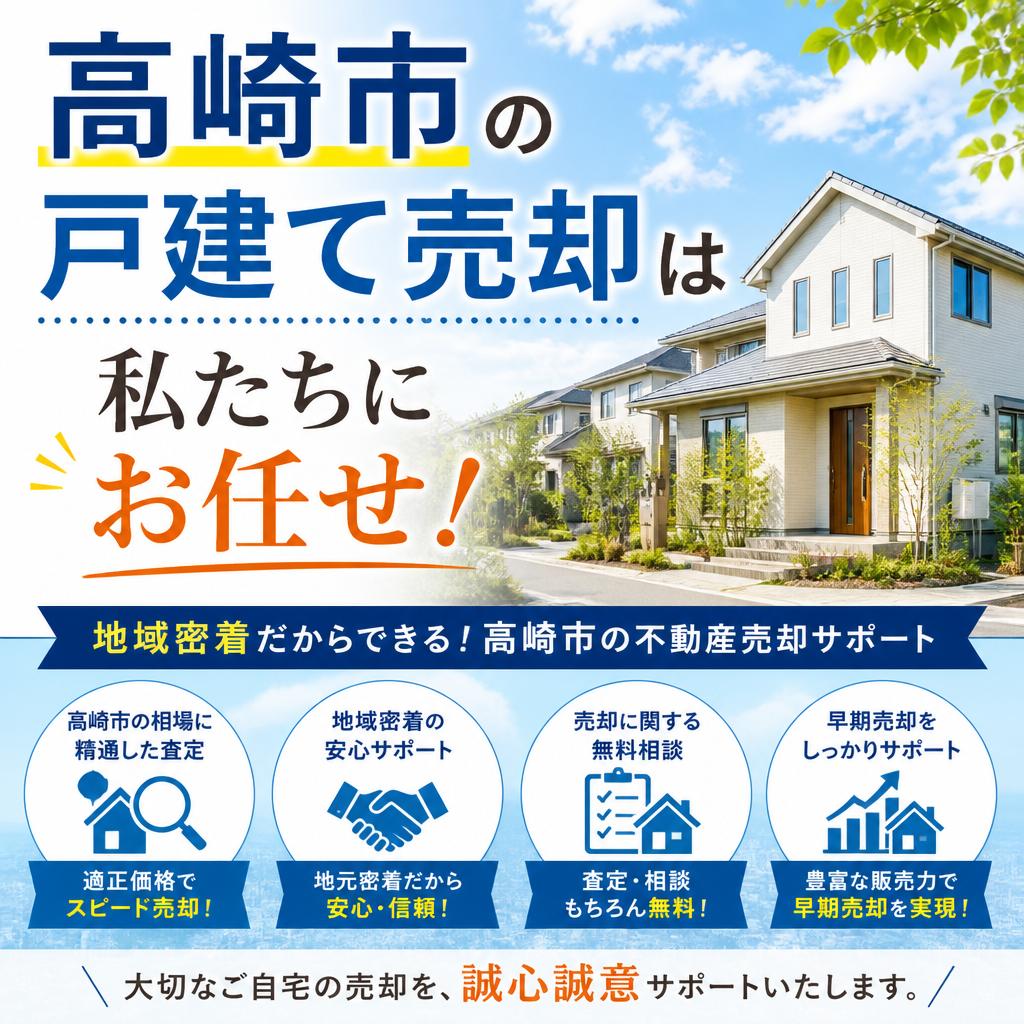 高崎市の戸建て売却は私たちにお任せ！